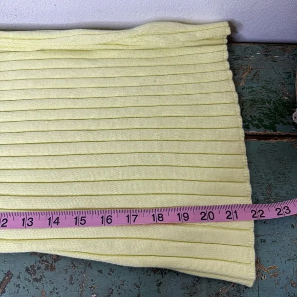 Anthropologie Canary Yellow Zadkine Ribbed Knit Sweater Tank Size XS Linen Blend - Picture 16 of 16